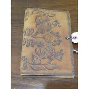 M. Jae Home Co. Hand-Tooled Leather Notebook Cover - Vintage!